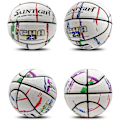 Miniatyrbild 3 av 5: Dynamic Duo Basketboll, Livfulla Flerfärgade Mönster, Halkfritt Slitstarkt Material, Vattentålig För Spel I Alla Väder, Lätt Grepp Och Officiell Storlek