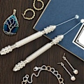 Miniatyrbillede 1 af 2: Fancy Jewel Flettet Pinvise Fletning Pin Vise til Smykker Dobbelt Endet Pin Vise Twist og Flet Wire Værktøj til Smykker