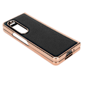 Miniatyrbild 6 av 8: Fällbar telefonfodral för Samsung Galaxy Z Fold 4 Nano Galvaniserat läder Stjärnmönster Anti Scratch Telefonskyddsfodral Svart