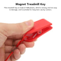 Miniatyrbilde 7 av 8: 2PCS Universal sikkerhetsnøkkel for tredemølle, magnetnøkkel for tredemølle, rektangulær, rød