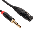 Pikkukuva 3 / 8: XLR-naaras-liitäntä 1/4 tuuman (6,35 mm) liitäntään - Ammattimainen Plug and Play - 20 AWG OFC-ydinmikrofoni kaapeli 3 metriä