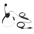 Miniatyrbillede 5 af 5: H360-USB-3 Telefon Headset Sort Lydstyrkejustering Mute Enkeltsidet Øretelefon med USB Stik til Call Center