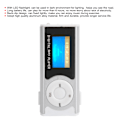 Miniatyrbillede 5 af 5: Bærbar Sports MP3 Lommelygte Mini BackClip LCD Mini Skærm Musik Media Player(Sølv )