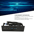 Miniatyrbild 5 av 5: USB Front Panel 2 USB2.0 2 USB3.0 Hög Hastighet Överföring 5.25in Dator Expansionskort 4 Portar