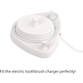 Miniatyrbilde 3 av 5: Elektrisk tannbørsteholder med 1 ladestasjonsspor og 2 tannbørstehodefester + 4 stk. tannbørstehodetrekk for Oral B
