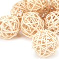 Pikkukuva 5 / 8: Sepak Takraw -lelu, luonnollinen väri, rottinki, turvallinen ja vaaraton papukaija, pieneläinten pureskelulelu papukaijalle, 3 cm