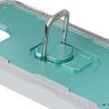 Miniatyrbillede 3 af 8: Ridsefast rustning dækker med stativ til IPhone 13 Pro Max mobiltelefoner rustning beskyttelsesetui (grågrøn)