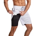 Miniatyrbild 1 av 5: Löparshorts för män 5-tums Casual Raka Shorts för Utflykter Daglig Snabbtorkande Fitness Andningsbara Shorts