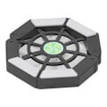 Miniatyrbillede 2 af 5: Bærbar kølepude med lysende stor ventilator USB bærbar computer foldbar stand DRS08(Sort )