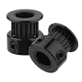 Miniatyrbillede 4 af 5: 5 stk. 6 mm bredde 2GT aluminium timing remskive gear 20 tænder til 3D-printer (8 mm boring)