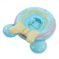 Miniatyrbild 2 av 8: Stilfull Uppblåsbar Baby Pool Float, Söt Blå Panda Design Ger En Färgklick Till Ditt Barns Badstund, Förtjockat Material Säkerställer Hållbarhet