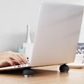 Miniatyrbillede 3 af 5: Bærbar computer kølestativ Svampeformet ergonomisk skridsikker silikone bærbar computer skrivebordsstativ til hjemmekontor Sort