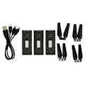 Miniatyrbillede 1 af 5: 3 stk. 3,7V 1800mAh dronebatteri plug and play RC UAV-batteri med propelblade til E88 E88PRO E525 E99 E99PRO P1 K3 S1
