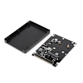 Miniatyrbillede 3 af 5: Harddiskboks mSATA SSD til IDE 2,5 tommer PATA / IDE Parallel Port Harddiskboks (Sort)