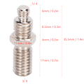 Miniatyrbillede 6 af 8: 1/4 tommer til 3/8 tommer kamera konverteringsskrue til stativ kuglehoved monopod hurtigudløserpladeE7