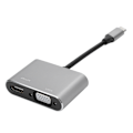 Pikkukuva 5 / 5: Adapter TypeC Hub VGA HDMI DVI Displayport/3.1 Ethernet Converter Dock 4K resoluutio (harmaa)