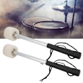 Miniatyrbild 1 av 8: 2 st Wool Felt Head Drumstick Stark Flexibilitet Bärbar Halkskydd Instrument Tillbehör