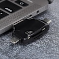 Miniatyrbillede 4 af 5: Multifunktionel fire-i-én hukommelseskortkamera OTG-kortlæser til IOS mobiltelefon sort