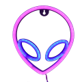 Miniatyrbillede 3 af 5: Alien Neon Skilt Dekorativ Neon Lys Natlampe til Soveværelse Chi