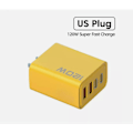 Miniatyrbild 3 av 5: Strömadapter för snabbladdning, USB C PD 3.0 väggladdare med multi-skyddssystem för resor och utomhusaktiviteter, dubbel portladdare för
