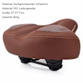 Miniatyrbild 3 av 5: Ergonomisk Design Komfortcykelsadel för Seniorer, Vattentät Yta Säkerställer Cykling i Alla Väder, Elastomerfjädring för Stabil och Bekväm