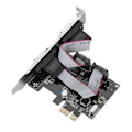 Miniatyrbillede 4 af 5: PCI-E til RS232 2 port seriel portkonverter PCI Express controlleradapter udvidelseskort
