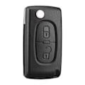 Miniatyrbilde 1 av 5: 2 knapper nøkkelskall kompatibel CE0523 Folding Flip Key for Peugeot 207 307 308 407 408 3008 5008 Citroen C2 C3 C4 C5 C6 C8 (2 knapper, CE0523)