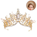 Miniatyrbillede 2 af 5: Dronning Krone Gotisk Rhinestone Bryllup Tiaraer og Krone til Bri