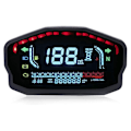 Miniatyrbillede 2 af 5: Universal Motorcykel Odometer Gauge LED LCD Digital Speedometer Gauge Tachometer Instrument