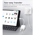 Miniatyrbild 5 av 7: iPhone iPad OTG-adapter, Lightning till USB-omvandlare med Plug and Play & Laddningsport, USB-minne & Kortläsarkompatibilitet Midi