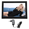 Miniatyrbilde 1 av 5: Digital fotoramme 10,1 tommer HD IPS berøringsskjerm automatisk roterende støtte appdeling WiFi smart fotoramme 100‑240V
