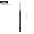 Miniatyrbilde 3 av 4: 2 stk ruterantenne holdbar WIFI-system 6DB høy forsterkning 2.4/5.8G Dual-Band SMA innerhull