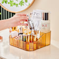 Miniatyrbillede 5 af 5: Makeup børsteholder, med 5 rum, skrivebordsopbevaringsboks bordpladeholder, 17,5*15*11cm