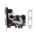 Miniatyrbillede 1 af 5: PCI-E til RS232 2 port seriel portkonverter PCI Express controlleradapter udvidelseskort