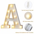Miniatyrbillede 2 af 5: LED 26 bogstavslys, tal, ampersand og symbol kærlighed H