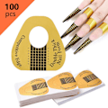 Miniatyrbild 6 av 6: Hästskoformade Nagelformar i Akryl, Professionella Manikyrverktyg för DIY Manikyrdesign, Slät Yta och Stark Fästförmåga, Nagel