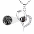 Miniatyrbillede 1 af 5: 925 Sterling Sølv I Love You Halskæde 100 Sprog Kærlighed