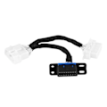 Miniatyrbillede 2 af 2: OBD2 16-polet han til dobbelt hun splitter adapter forlængerkabel Y-kabel