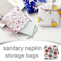 Miniatyrbild 4 av 5: 6 st Menstruations Menstruations Första Perioden Väskor Bärbar Sanitetsbinda Pads Förvaringsväska