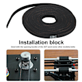 Miniatyrbilde 4 av 7: 3D-skrivertilbehør 5mx6mm sort gummirem timingreim synkront hjulsett for Prusa / MendelMax