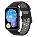 Miniatyrbilde 2 av 5: Reservedeler Kompatibel med HUAWEI Watch FIT2 Pustende Silikon Armbånd Dual Color Justerbar Smartwatch Håndleddsstropp