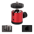 Miniatyrbild 3 av 8: Tripod kulledshuvud kameramontering aluminiumlegering 360° roterande universell för stativ SLR-kamera röd