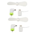 Miniatyrbillede 2 af 8: 2 stk. Mini Mobiltelefon Blæser 2 i 1 Smartphone Blæser Kompatibel med Micro USB Type C Interfaces Hvid