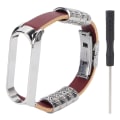 Miniatyrbild 1 av 5: Retro Läder Armband för Xiaomi Mi Band 5/6 NFC Fashion Retro Läder Klockarmband