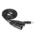 Miniatyrbillede 1 af 5: Mikrofonkabel 3,5 mm stik til dobbelt XLR han-adapter Interconnect Patch-ledning