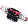 Pikkukuva 1 / 5: 12V 50A auton moottorin piirin katkaisija ääni inline sulake pidin stereo suojaus nollaus sulake