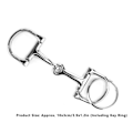 Miniatyrbilde 6 av 8: D‑formet snaffel nøkkelring holdbar sølv D‑ring sinklegering hestesnaffel biter nøkkelring