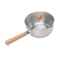Miniatyrbild 5 av 5: Japansk kastrull Non Stick 20cm diameter med lock trähandtag Rostfritt stål Mjölksoppa Gryta för hemmakök