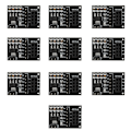 Miniatyrbild 2 av 4: 10PCS 3.3V 8Pin NRF24L01+ Trådlös Modul Pinboard Socket Adapter Modul Board