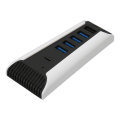 Miniatyrbillede 1 af 5: 5 Port USB High Speed Ekspansionshub 4x USB 2.0 1x USB Hurtigopladningsport 1x USB C Plug and Play USB Hub til PS5